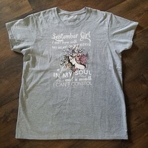 September girl graphic t-shirt